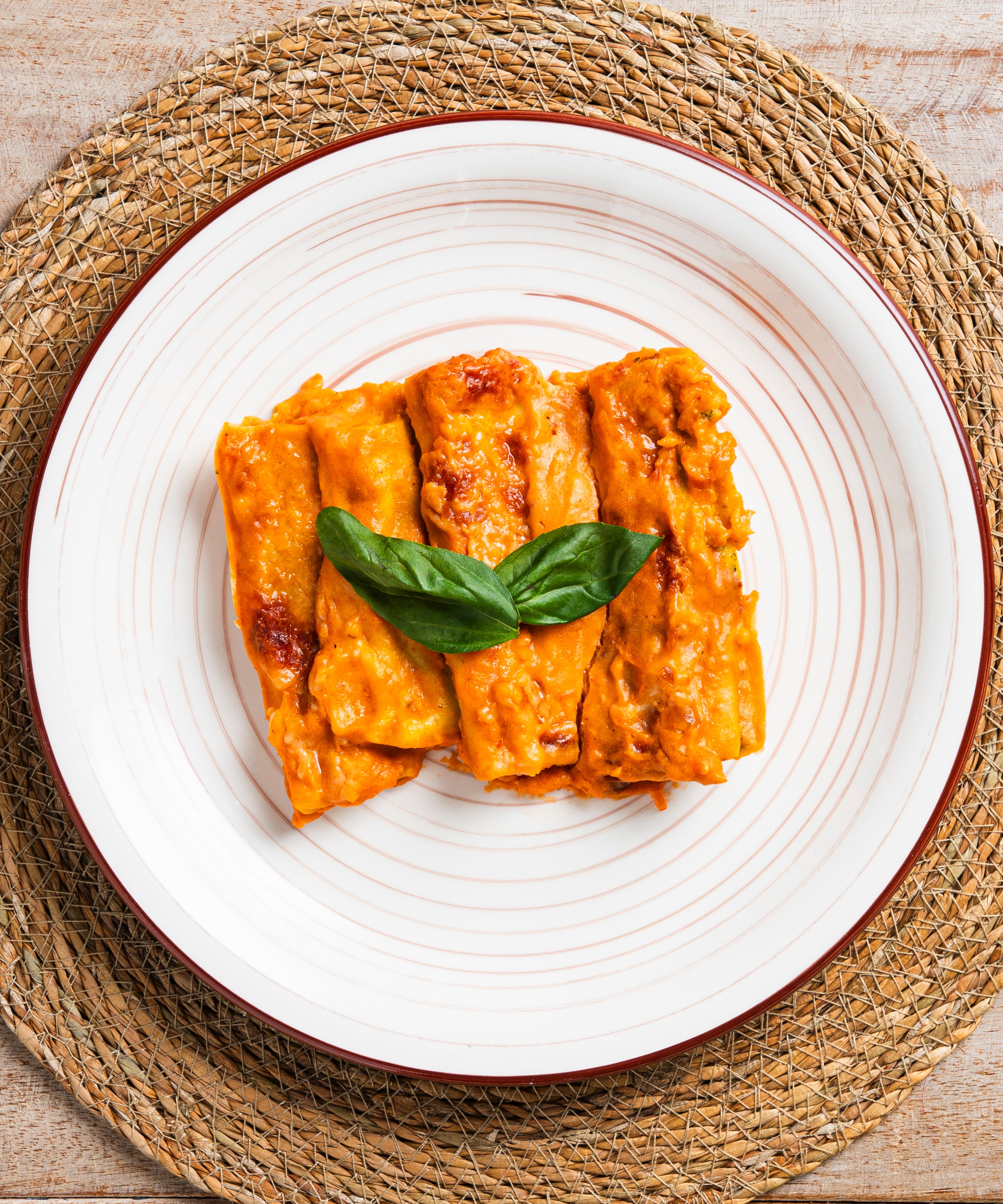 Cannelloni alla Fiorentina con Ricotta e spinaci (vegetariano)