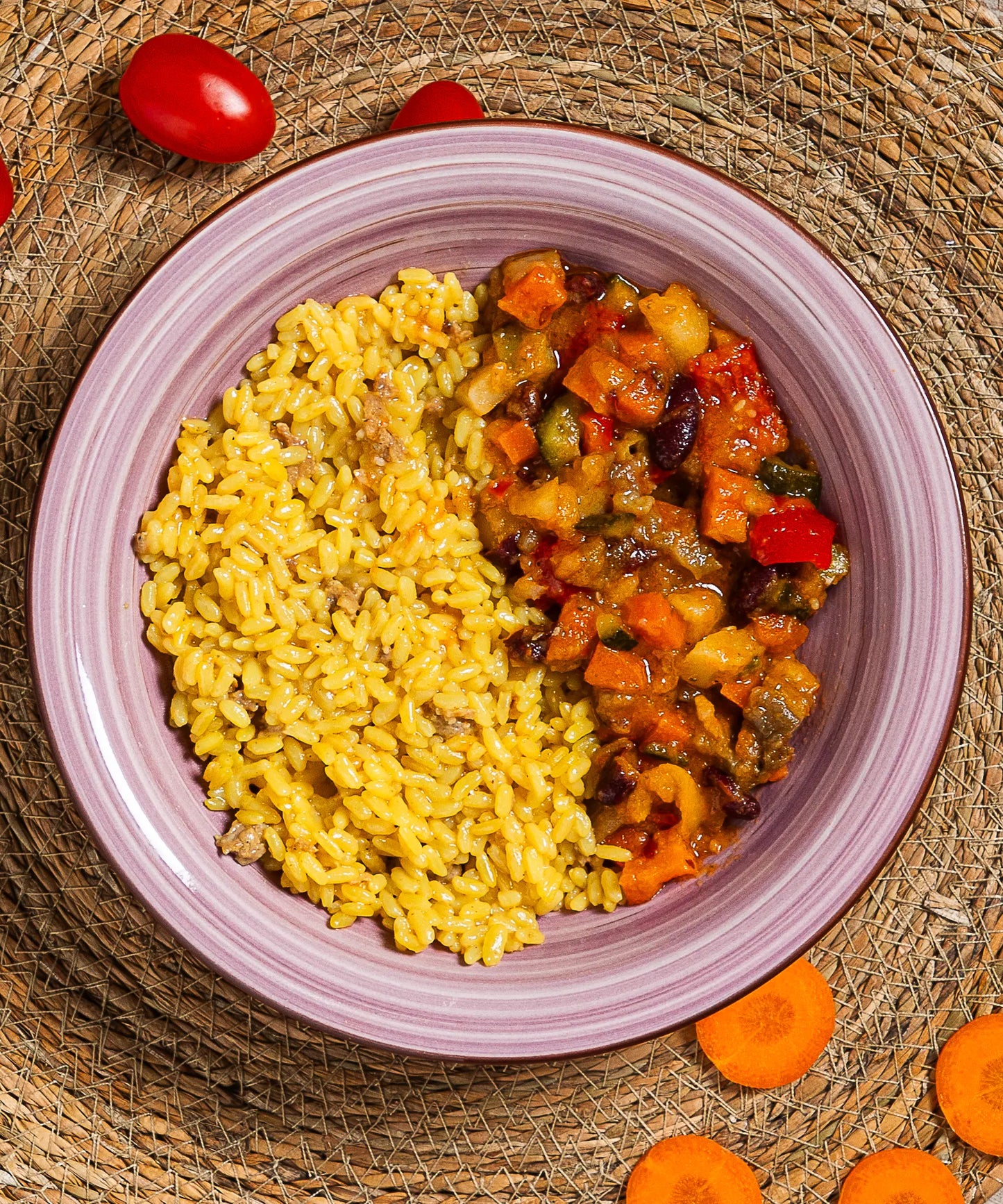 Risotto allo Zafferano con Salsiccia e Verdure Miste