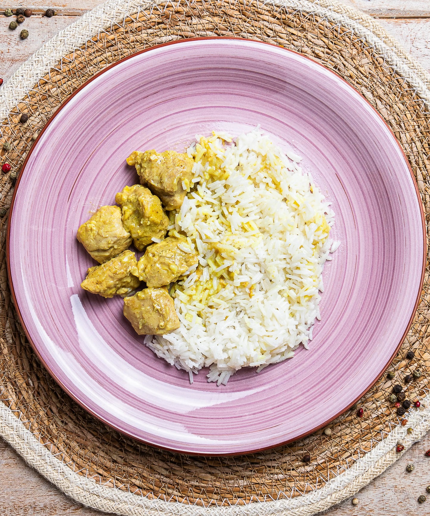 Riso Basmati e Pollo al Curry - pasto