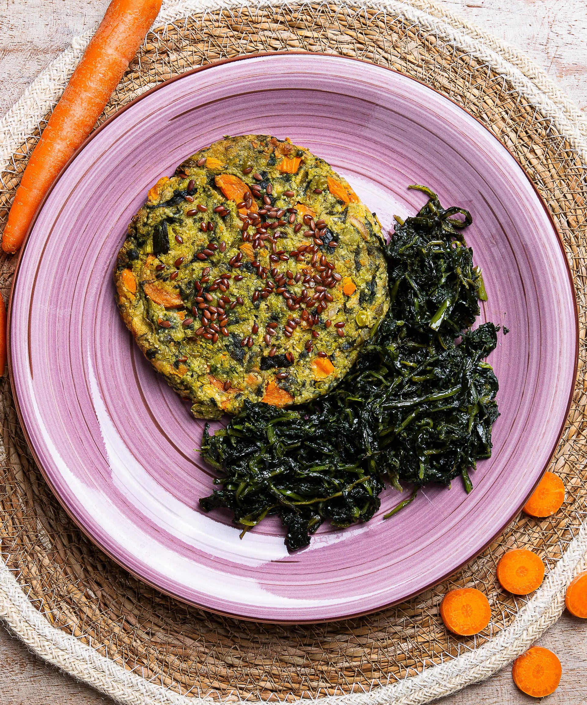 Burger di Verdure Cicoria e Semi di Lino - pasto