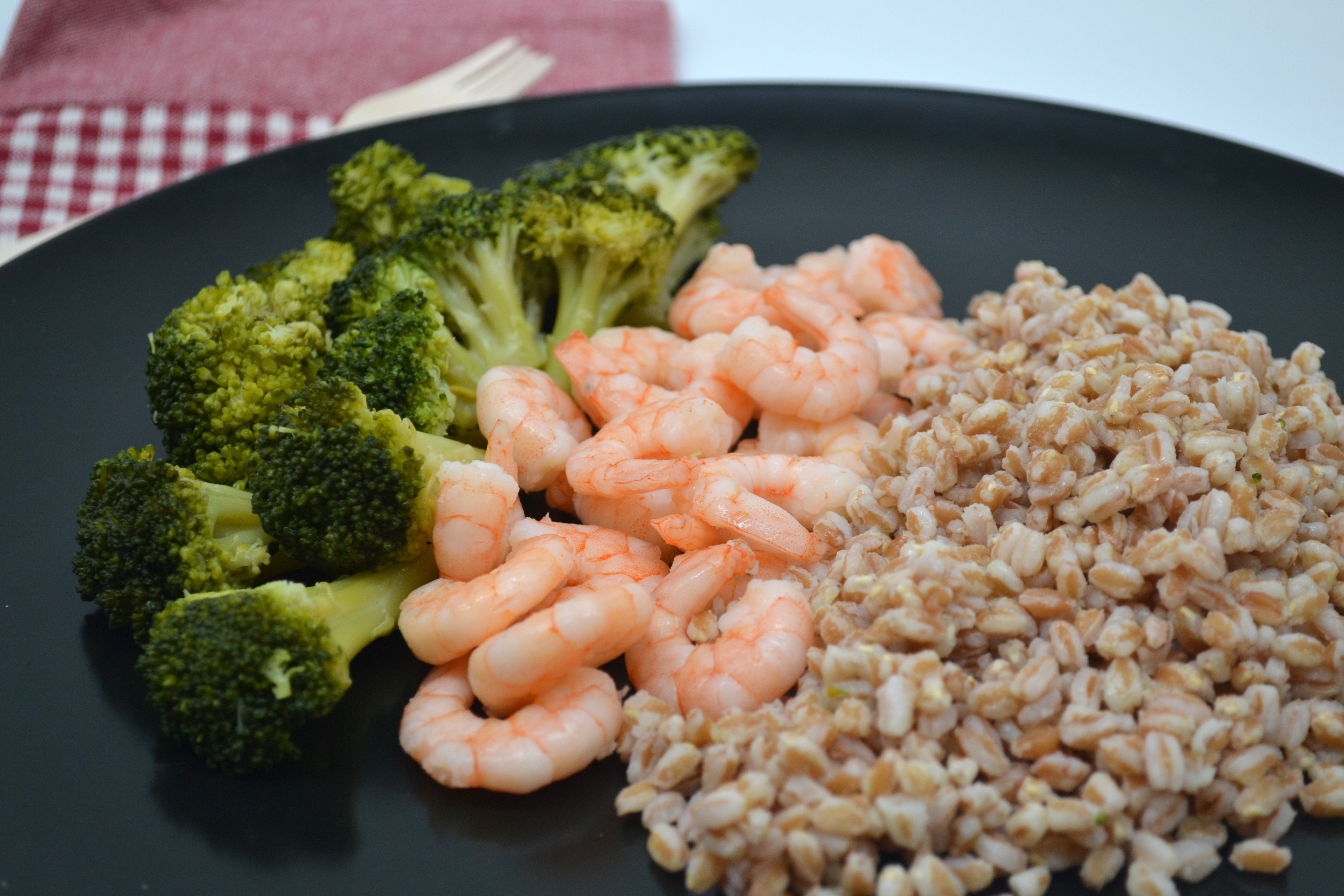 Farro, gamberi e broccoli-2