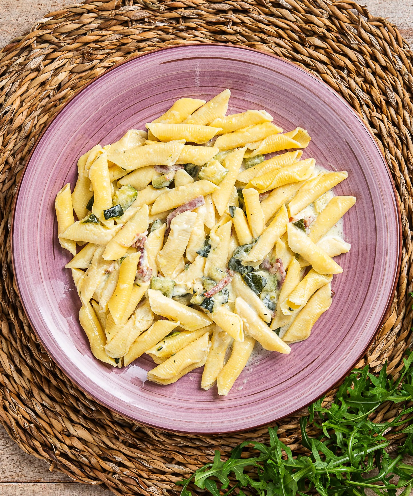 Garganelli Speck Alto Adige IGP e Zucchine