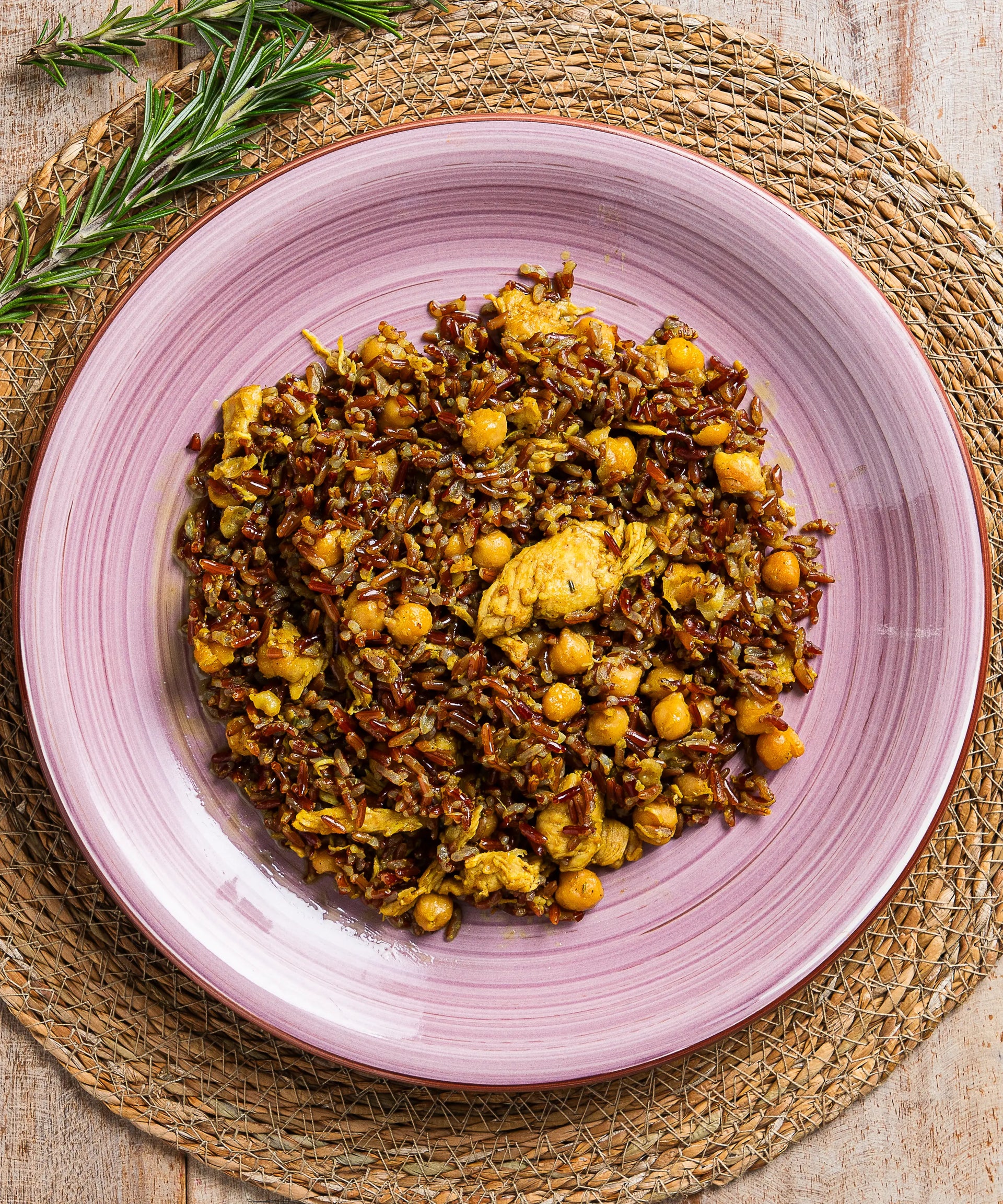 Riso Rosso integrale con Pollo e Ceci