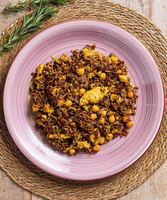 Riso Rosso integrale con Pollo e Ceci