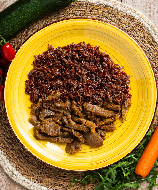 Riso rosso integrale con Straccetti di Bovino