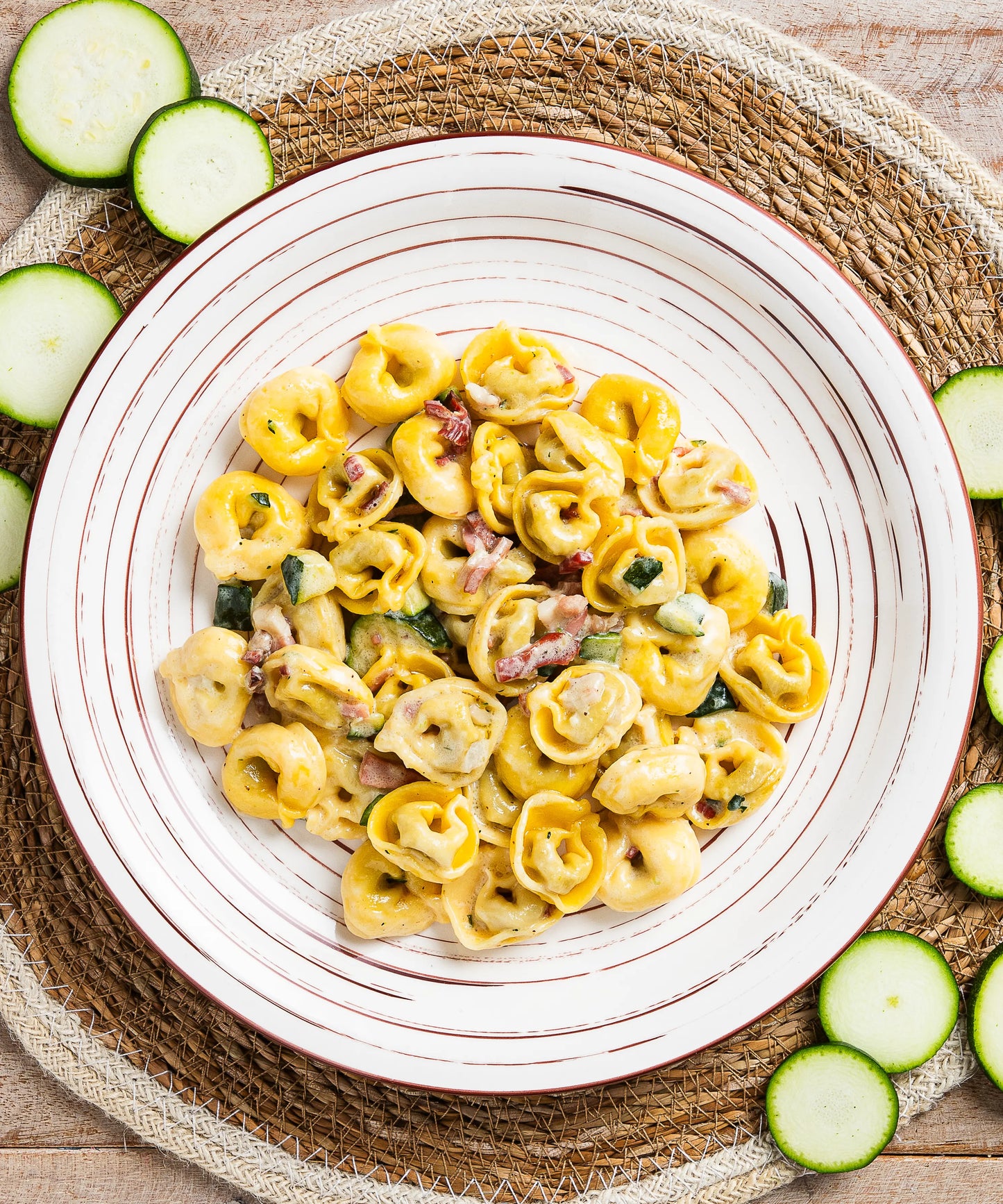 Tortellini con Speck e Zucchine