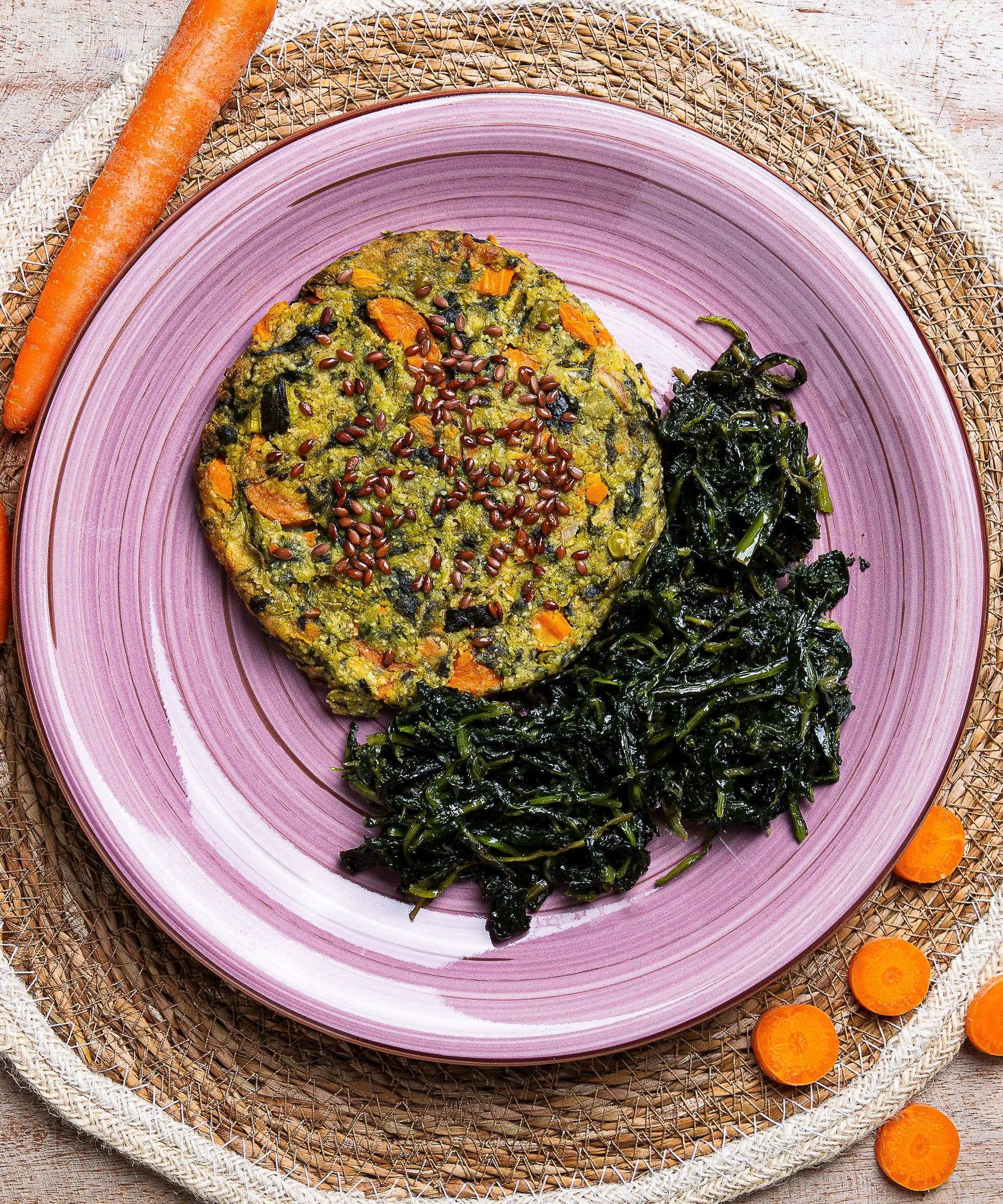 Burger di Verdure Cicoria e Semi di Lino - pasto