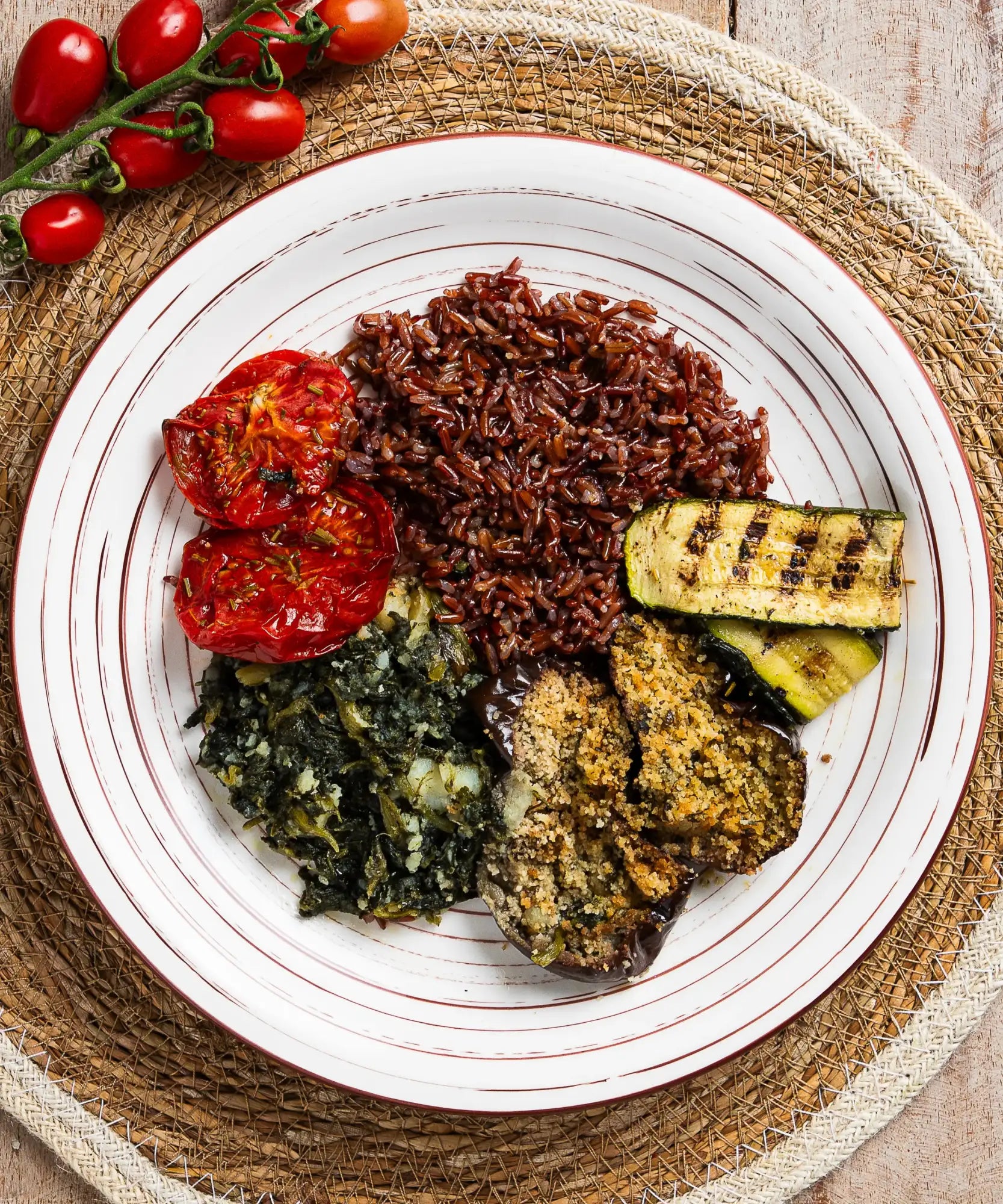 Riso Rosso integrale e Verdure Miste - pasto