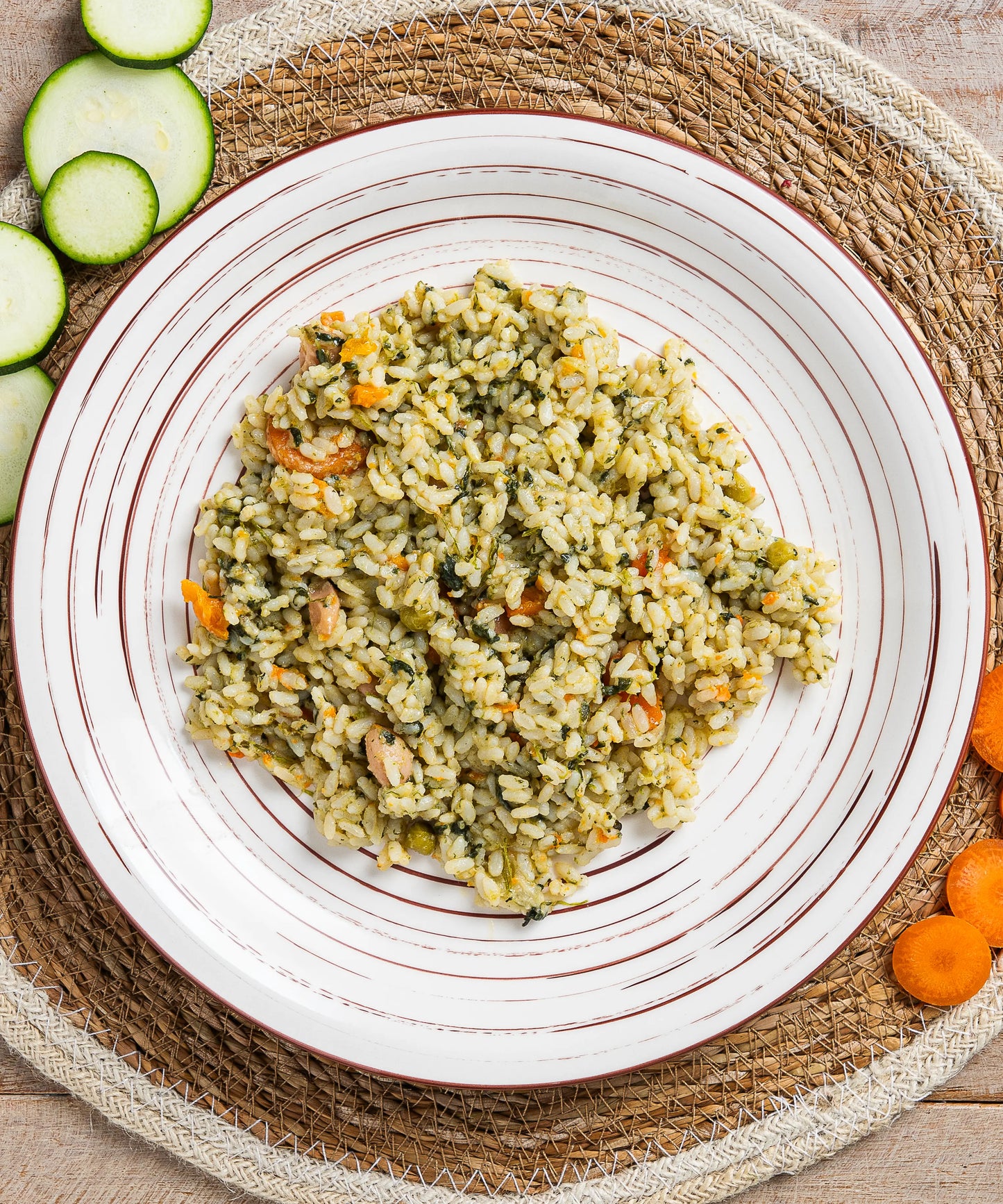 Risotto alle Verdure con zucchine e carote - pasto