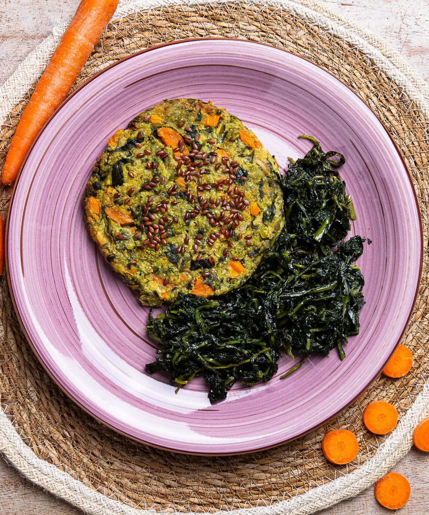 Burger di Verdure Cicoria e Semi di Lino - pasto